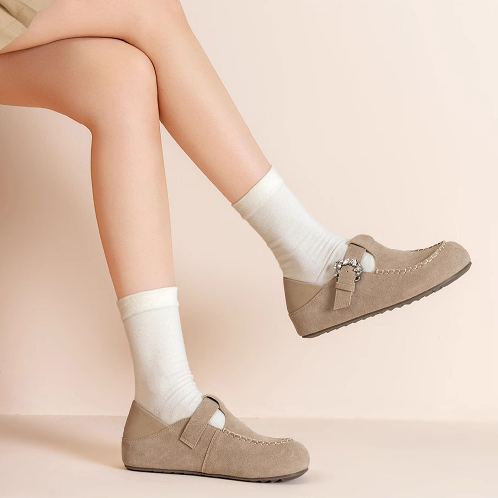 JOSINY Биркенштоки женские сандалии на каблуке 4 см, цвет Sand (Heel Height 4cm) — фото 4