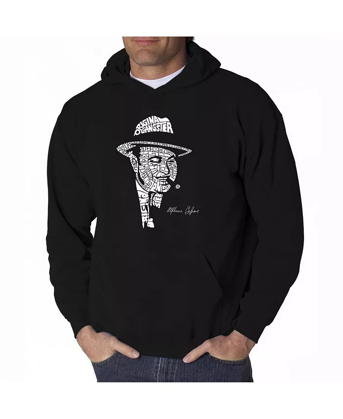 

Мужская худи с принтом - Al Capone - Original Gangster LA Pop Art, серый