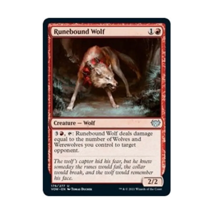 

CCG Связанный рунами волк (U), MTG - Innistrad: Crimson Vow