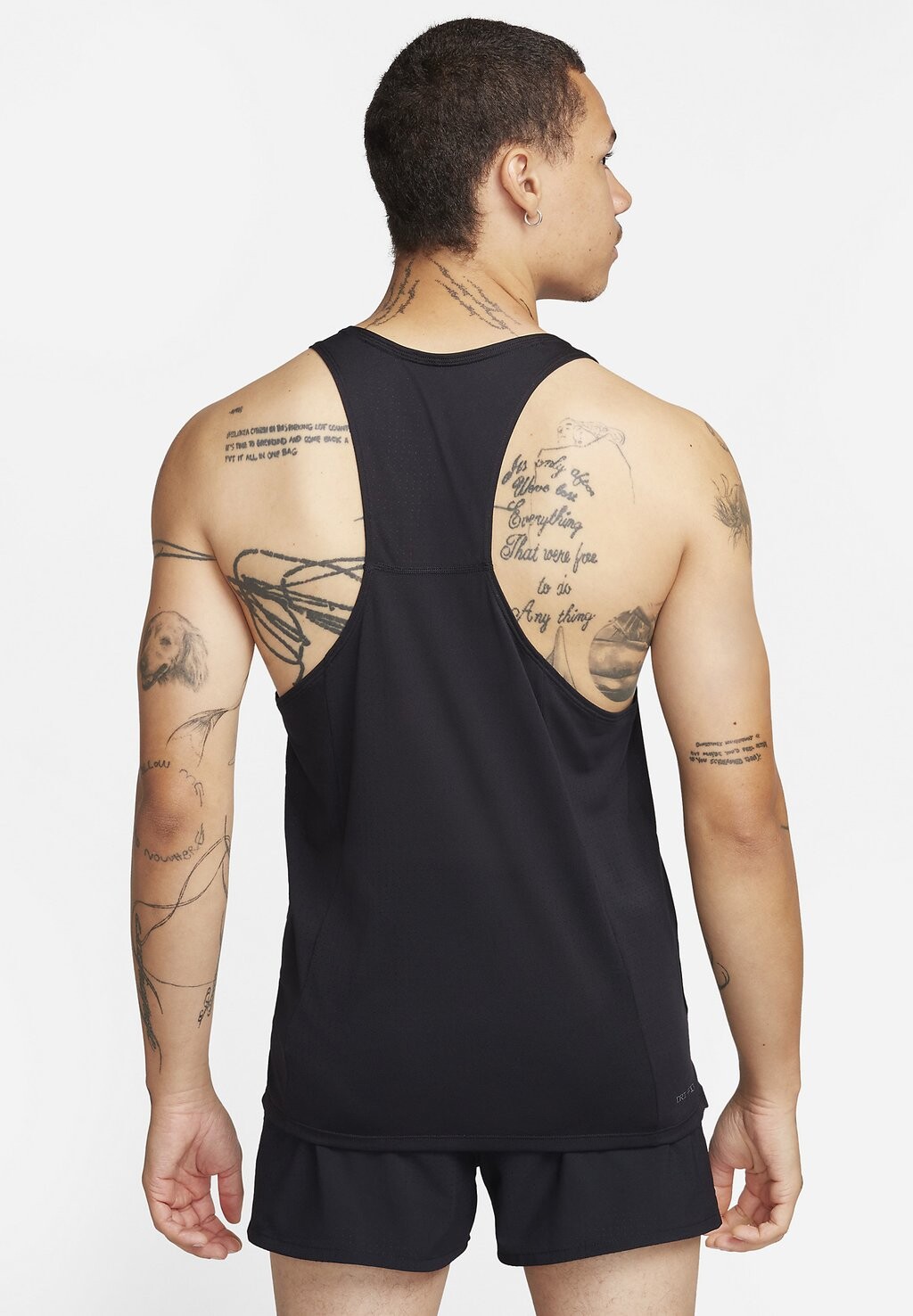 Топ Fast Singlet Nike, цвет black/(reflective silv) — фото 2
