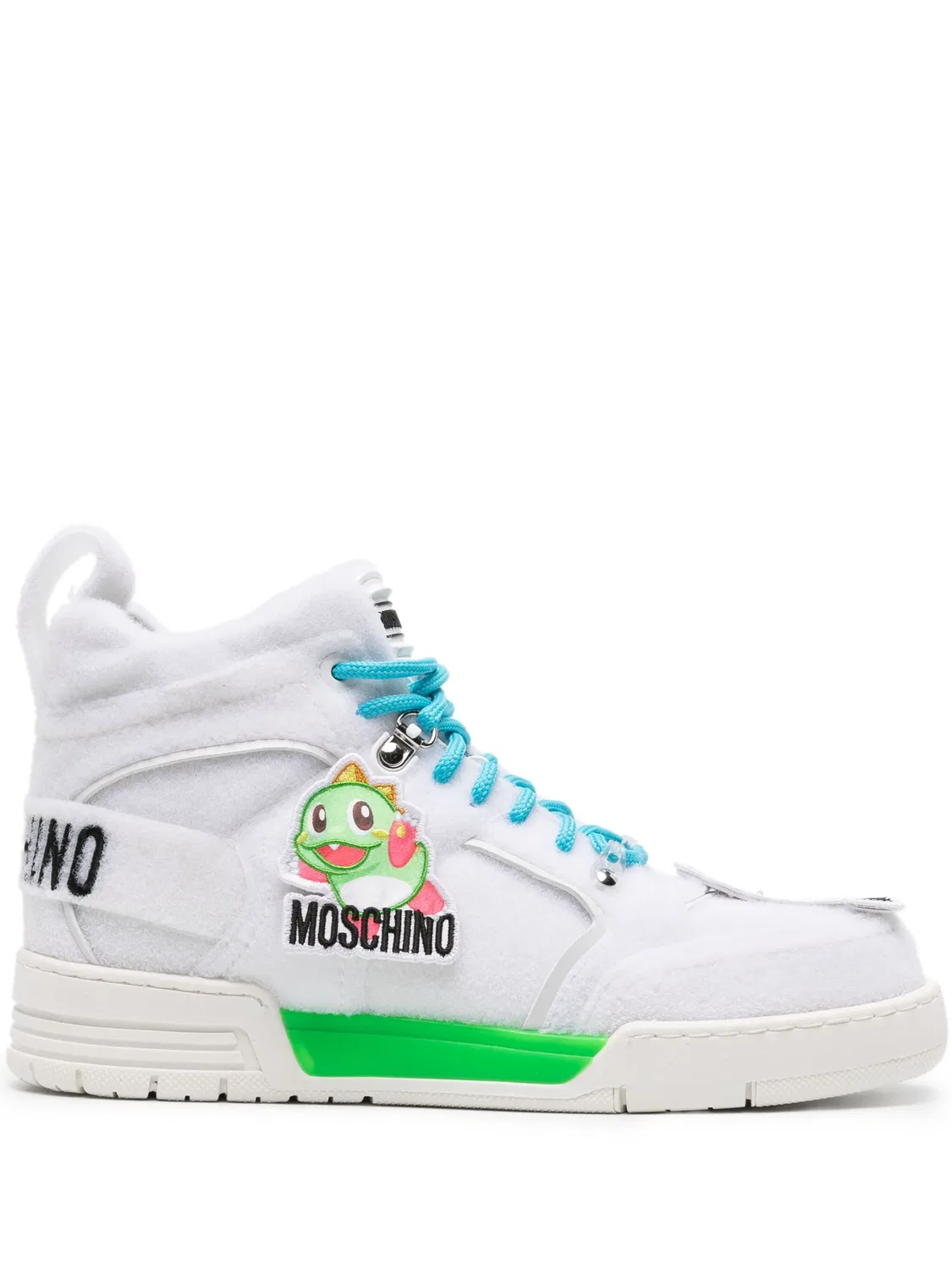 Высокие кеды с аппликацией Moschino, белый