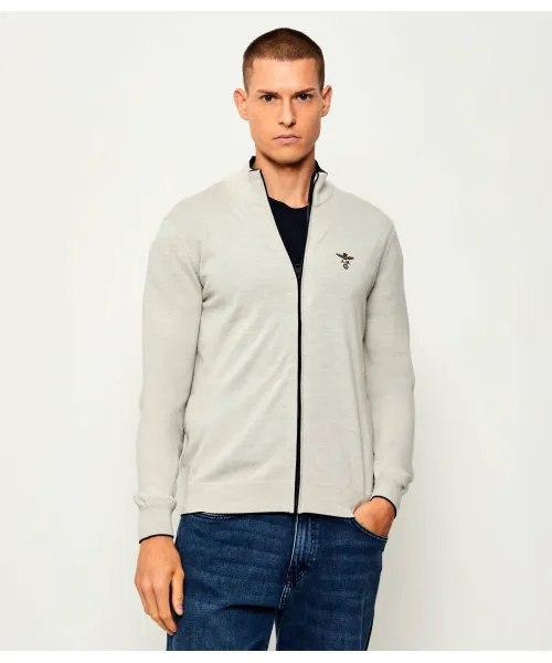 

Шерстяной свитер Regular fit Aeronautica Militare, серый
