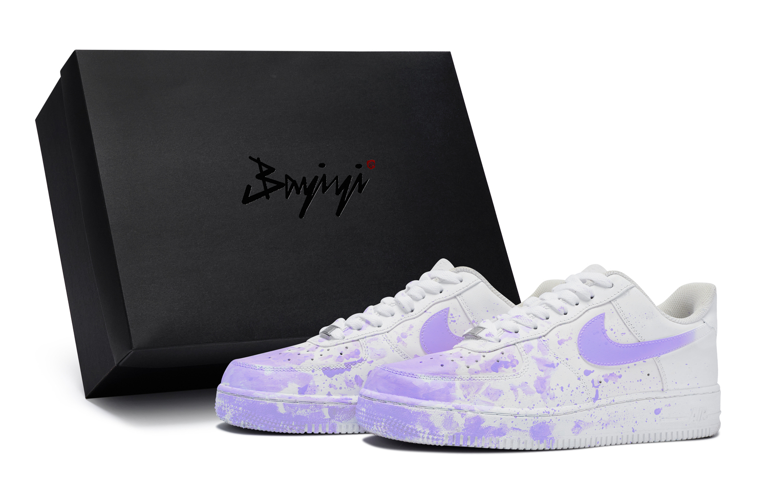

Кроссовки Nike Air Force 1 скейтерские мужские низкие фиолетово-белые, цвет White Purple
