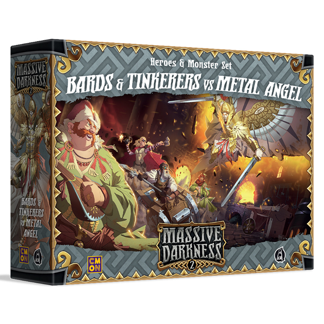 

Настольная игра Massive Darkness 2: Bards & Tinkerers vs Metal Angel - Heroes & Monster Set