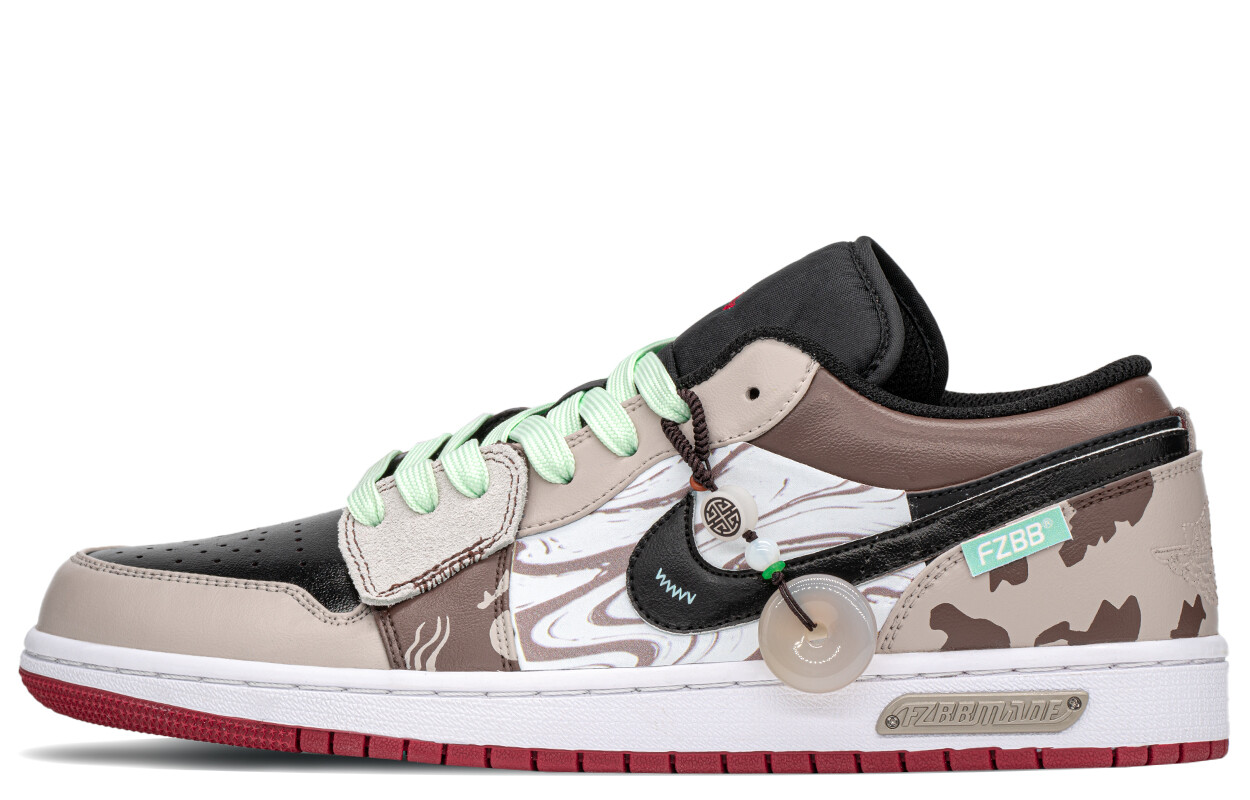 

Кроссовки Air Jordan 1 Vintage Basketball Shoes Men Low-top Black/brown/green, цвет Coffee