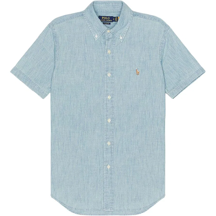 Рубашка мужская Blue Lapel Moderate Other Polo Ralph Lauren