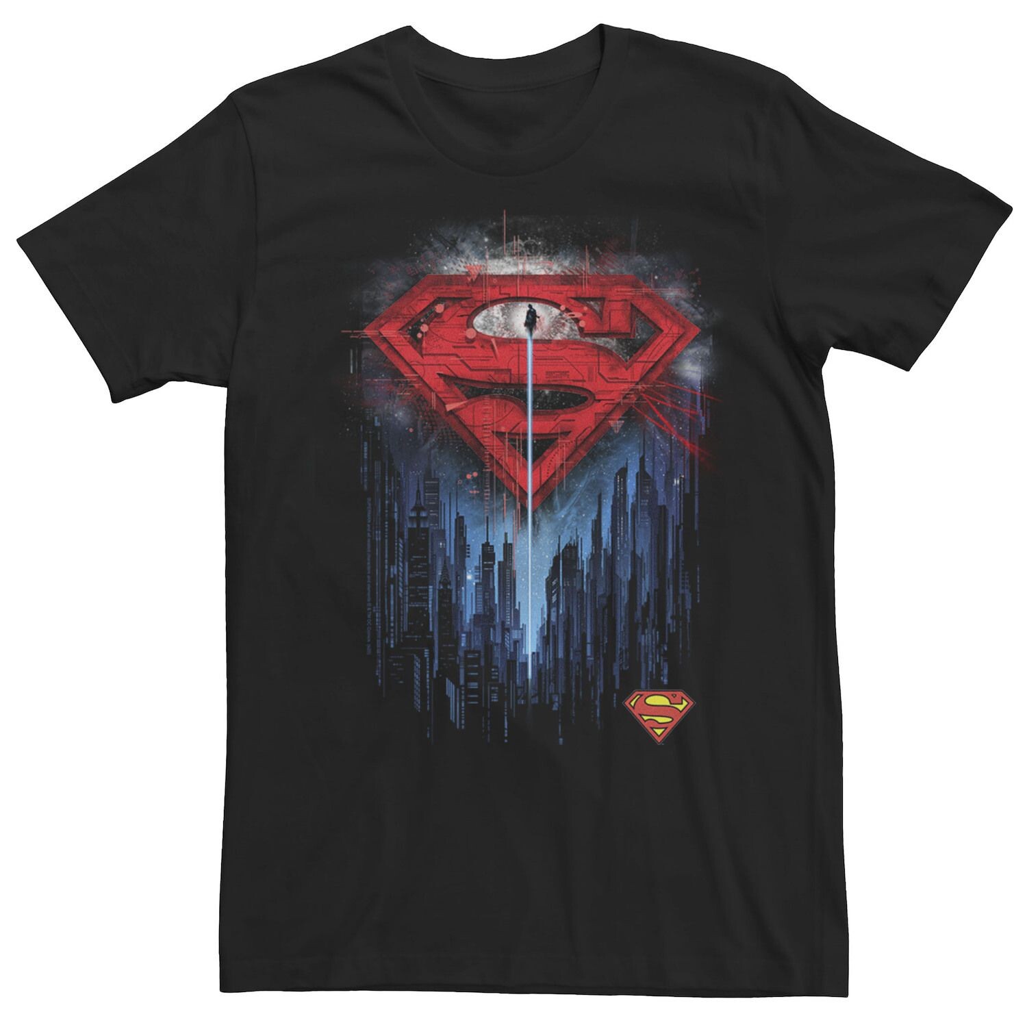 

Мужская футболка с графическим логотипом DC FanDome Superman Skyline Licensed Character