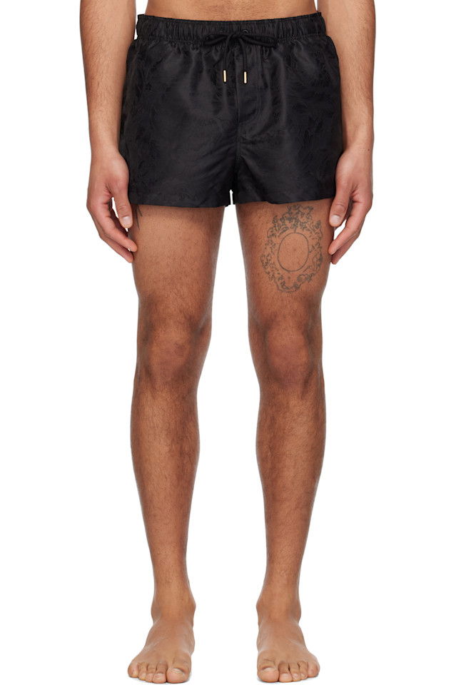 

Барокко жаккардовые плавки Versace Underwear, черный