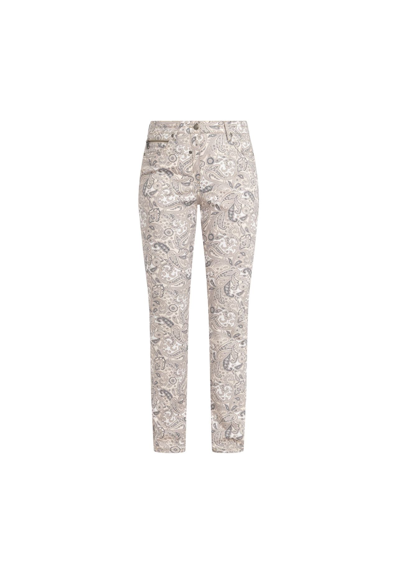 

Женские брюки с принтом пейсли RECOVER pants, цвет Druck Ecru-Beige-Anthrazit