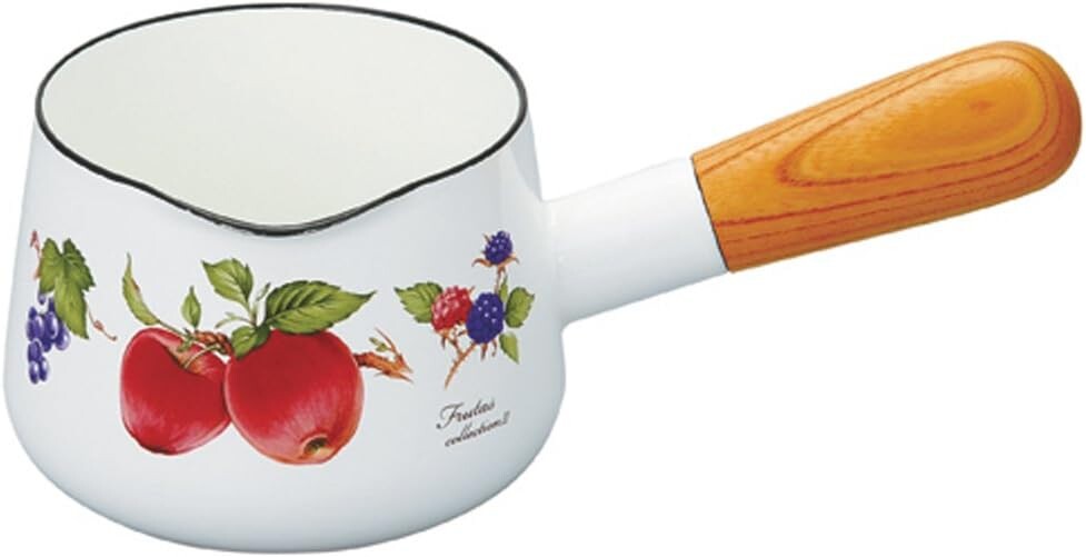 

Одноручная кастрюля Fuji Enamel FTC-12M, поддон для молока, эмаль, 4,7 дюйма (12 см), производство Япония, коллекция Fruitus 2 FUJIHORO, Wht