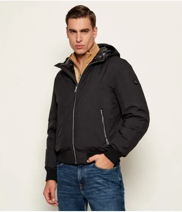 Пуховая куртка-бомбер H-Drevos regular fit Boss, черный