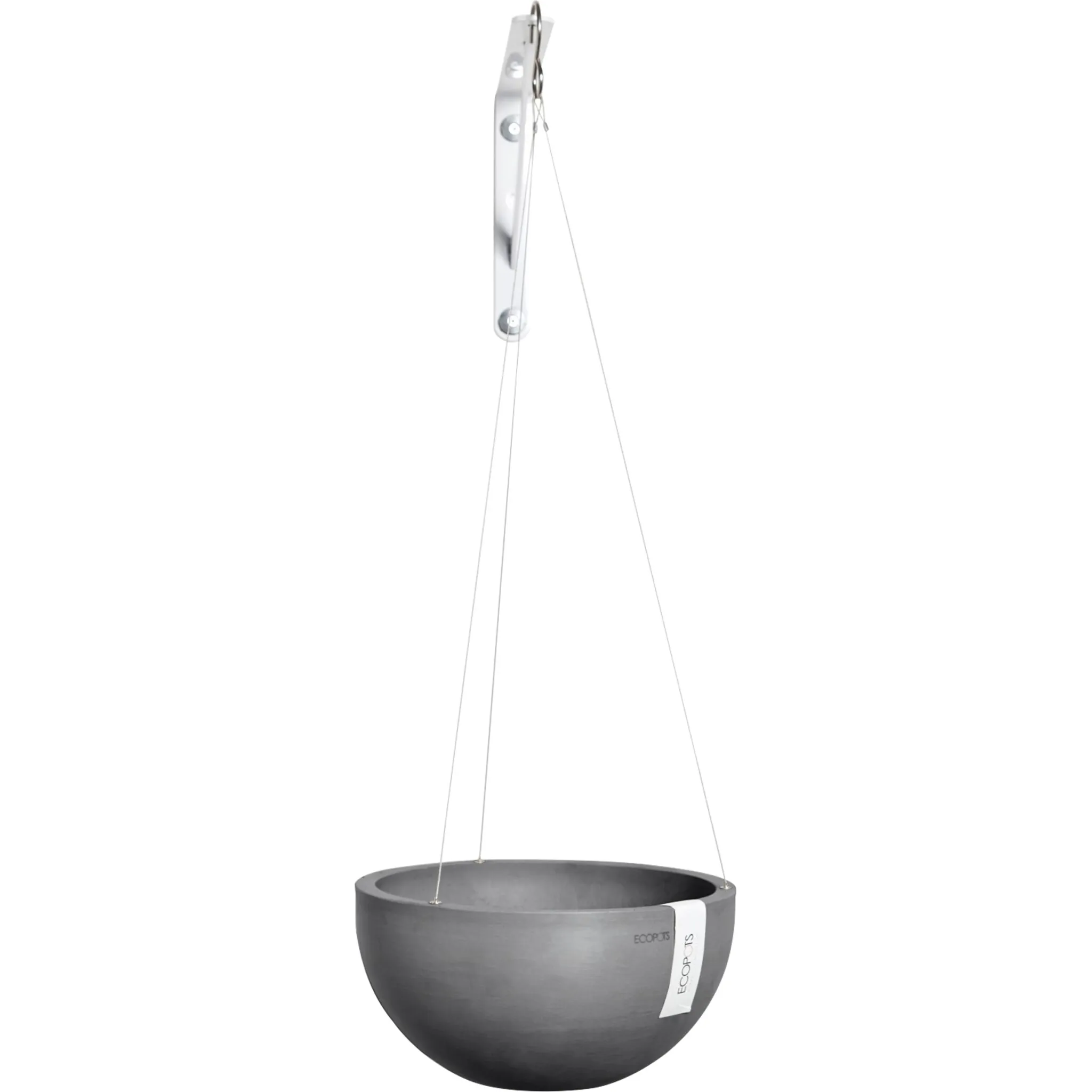 

Цветочный горшок ECOPOTS «HANGING BRUSSELS Grey», ШxГxВ: 26,5x26,5x13 см, серый