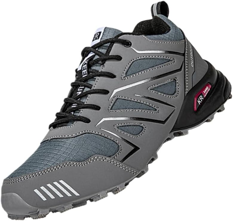 

Мужские большие ботинки для альпинизма. Спортивная обувь для скалолазания. Противоскользящие и долговечные. Легкие и удобные Fmshi, серый