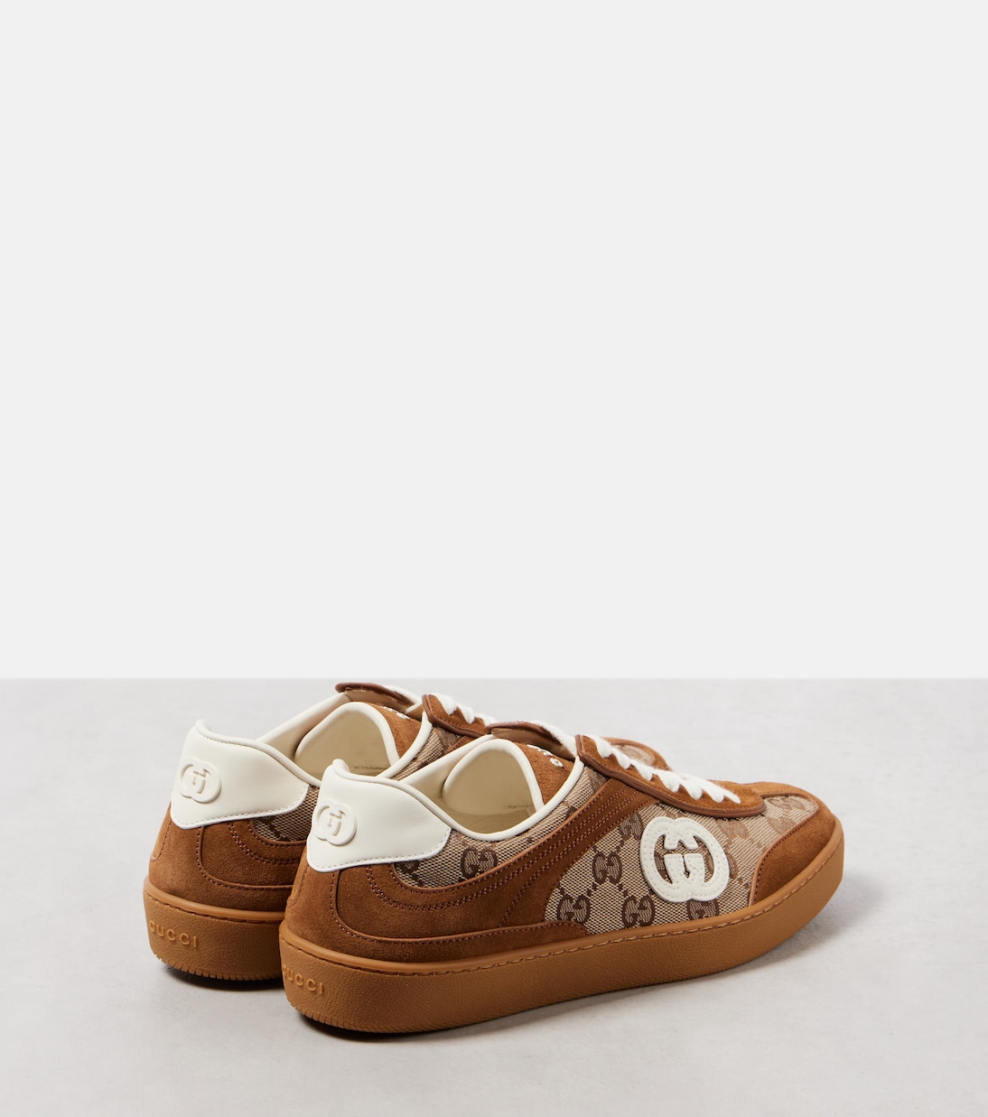 Кроссовки GG Canvas с замшевыми вставками и переплетением Gucci, SU/B-E/SU/O.W/SU/O.W — фото 2
