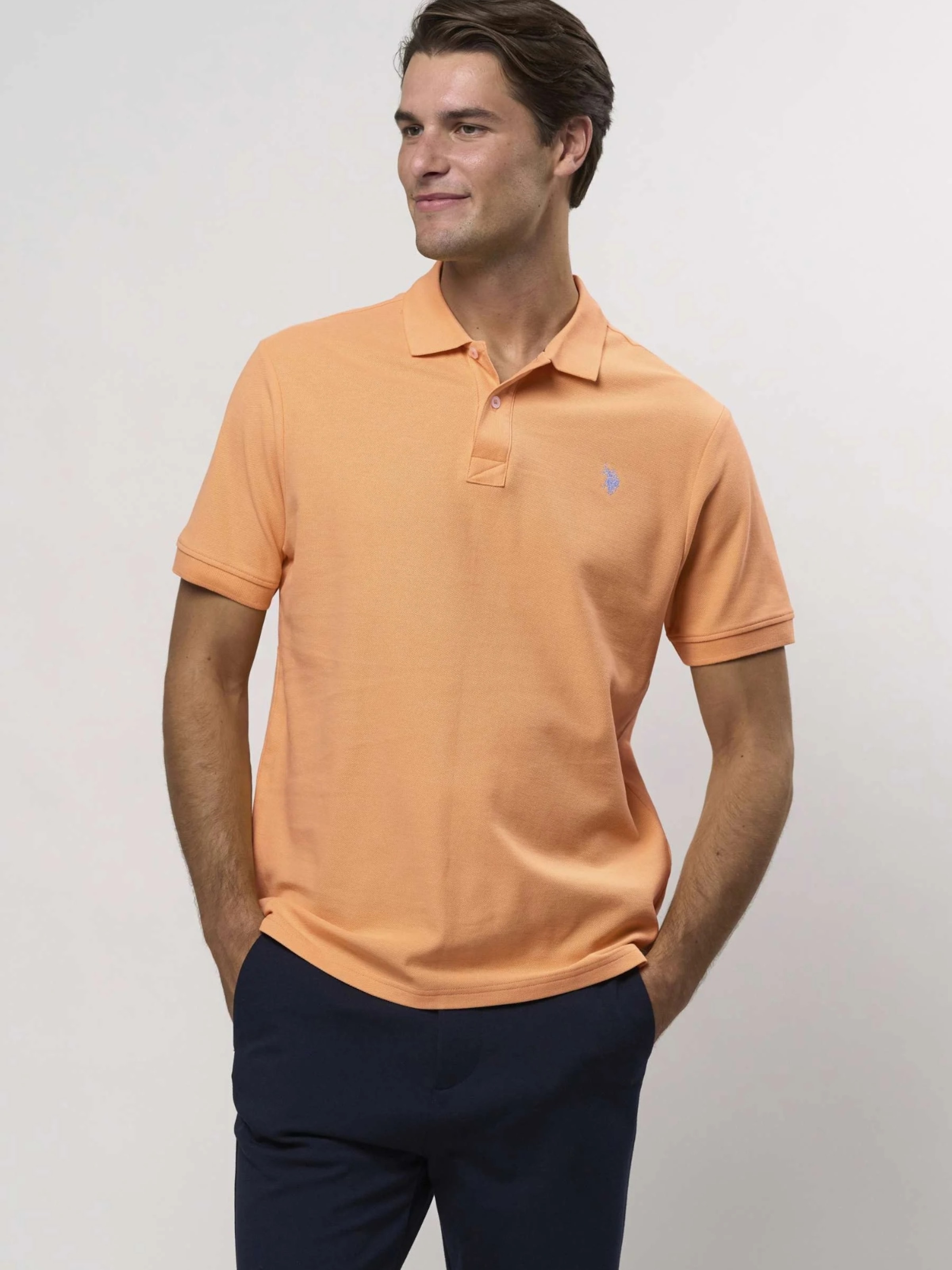 

U.S. POLO ASSN. Футболка 'UMALFRED' в оранжевом цвете