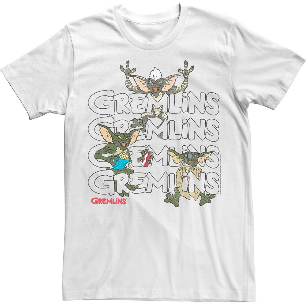 

Мужская футболка с надписью Gremlins Licensed Character, белый