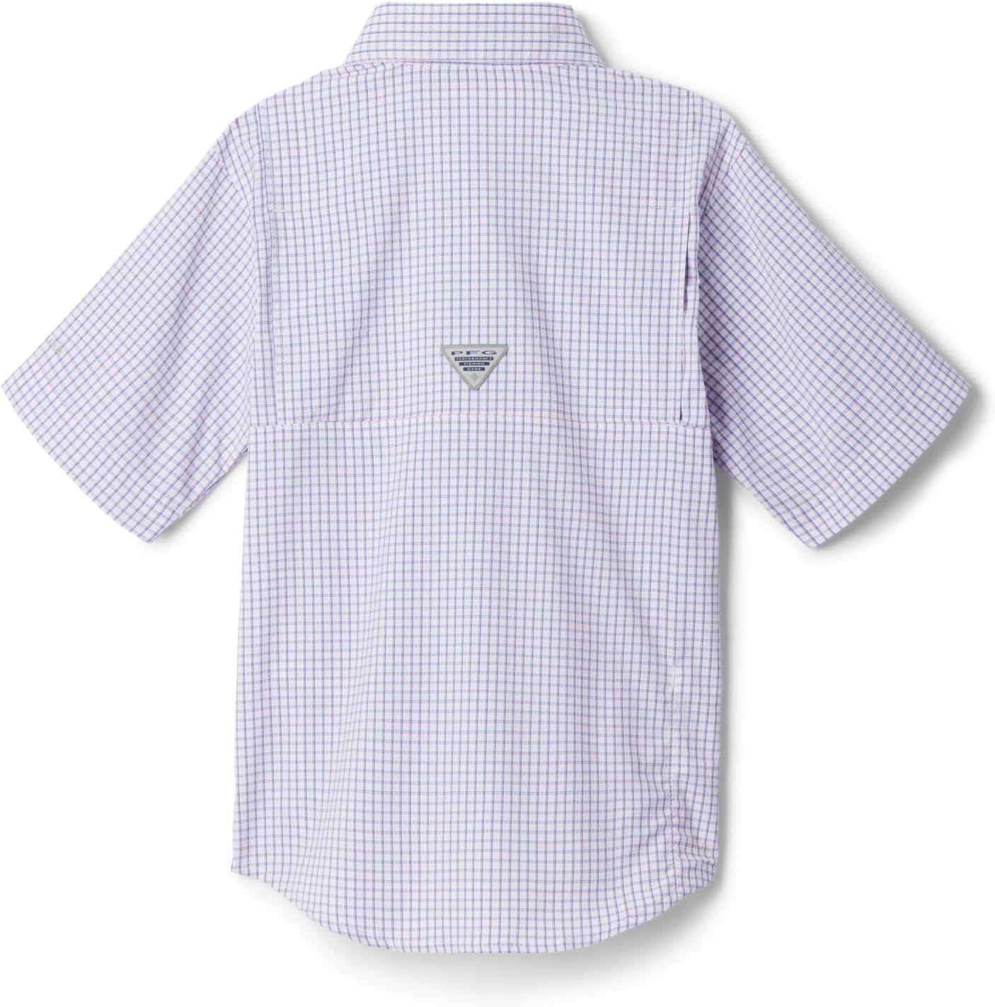 Columbia Boys Super Tamiami рубашка с коротким рукавомРубашка для походов, Sunset Red Super Tamiami Gingham — фото 2