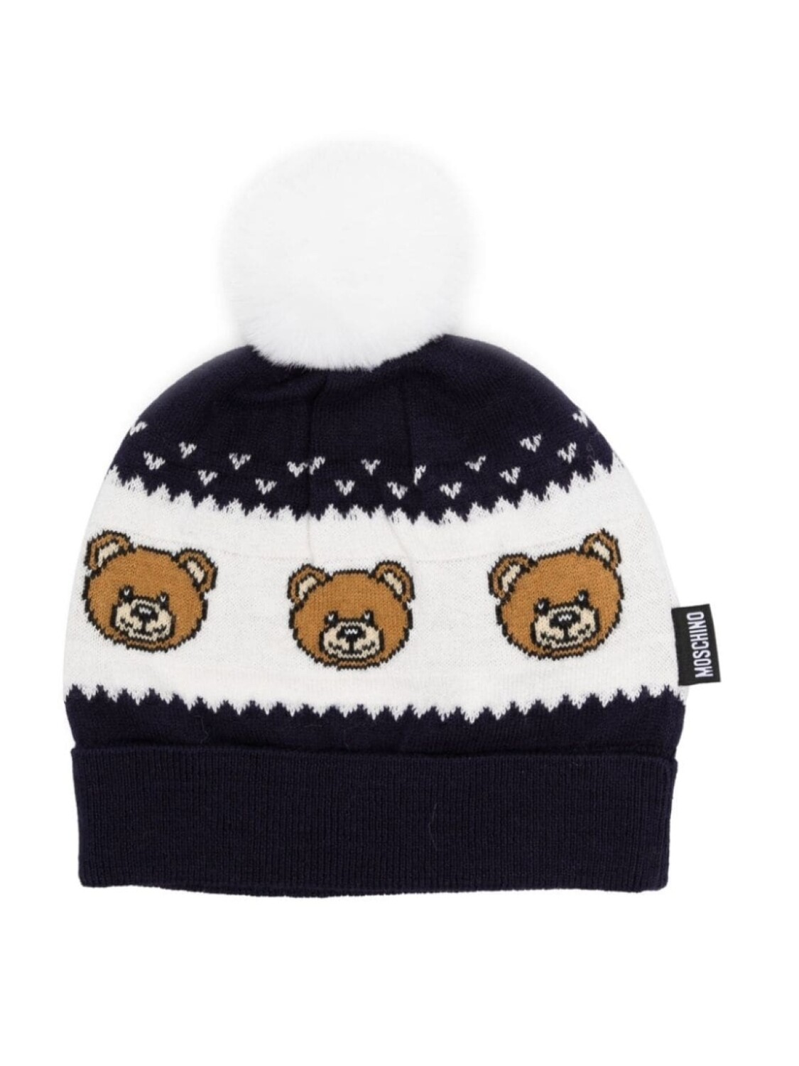 

Moschino Kids шапка бини Leo Teddy, синий