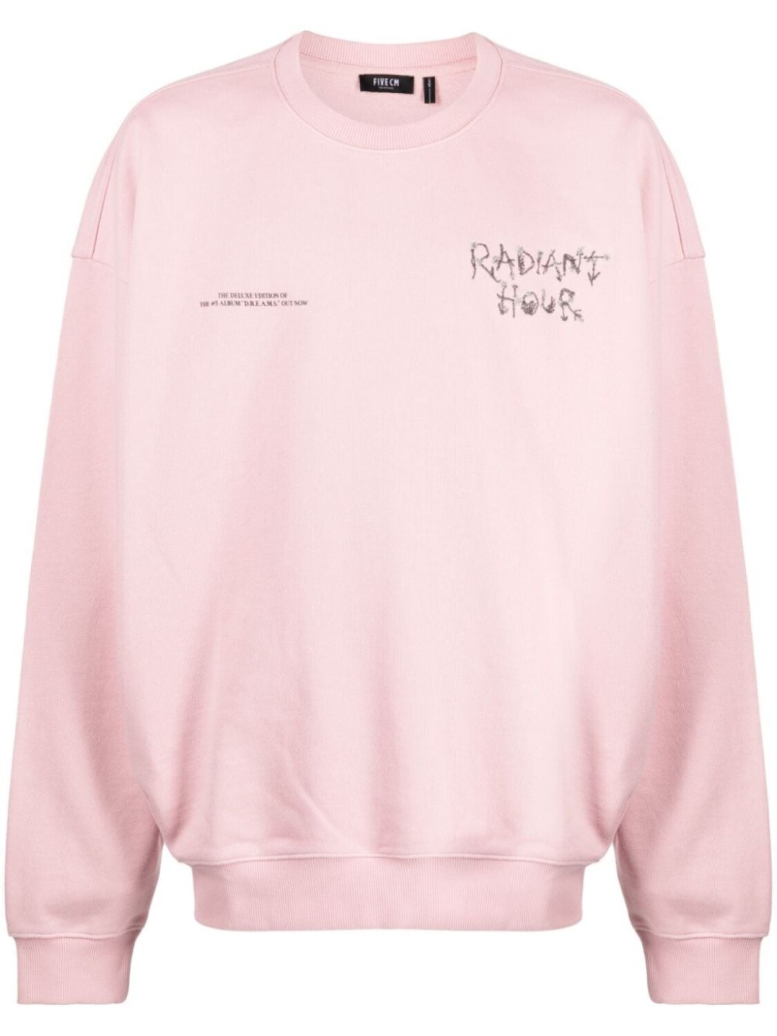 

Five Cm embroidered-slogan cotton sweatshirt, розовый