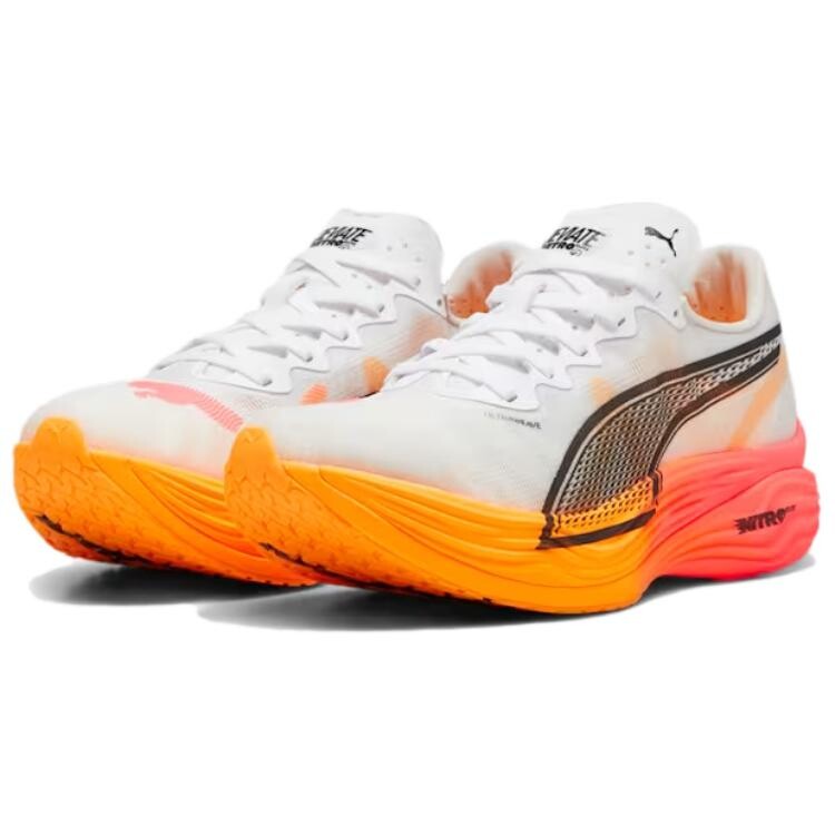 Кроссовки Deviate Nitro Elite для бега мужские с низким верхом белые/черные Puma — фото 3