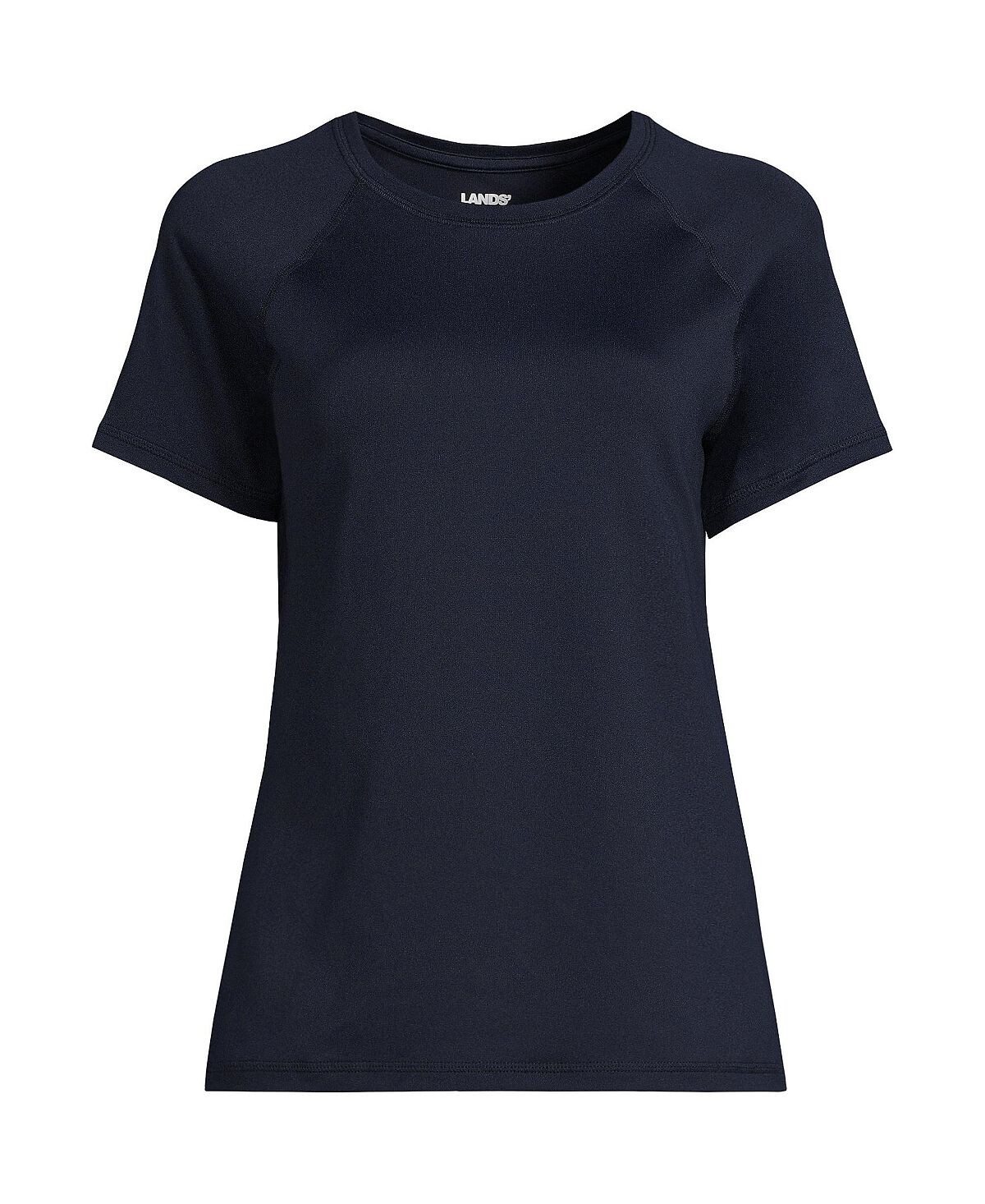 

Женская активная футболка с короткими рукавами для школьной формы Lands' End