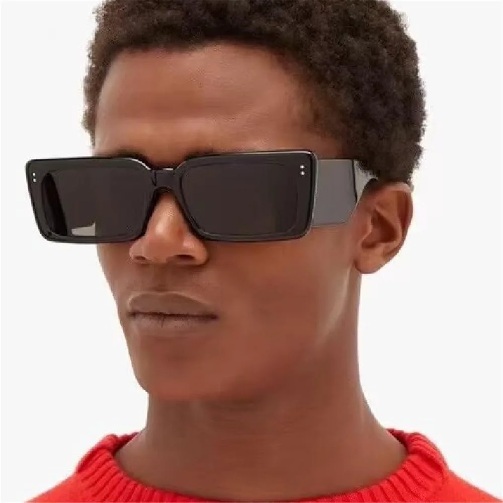 

Солнцезащитные очки UV400 с двухцветными заклепками и широкими дужками, подходят для женщин и мужчин, для бега и занятий спортом на открытом воздухе generic, Black