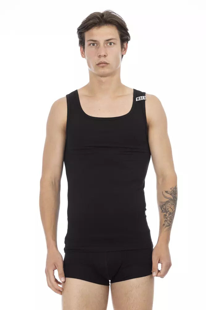 

Хлопковая мужская футболка Bikkembergs, черный