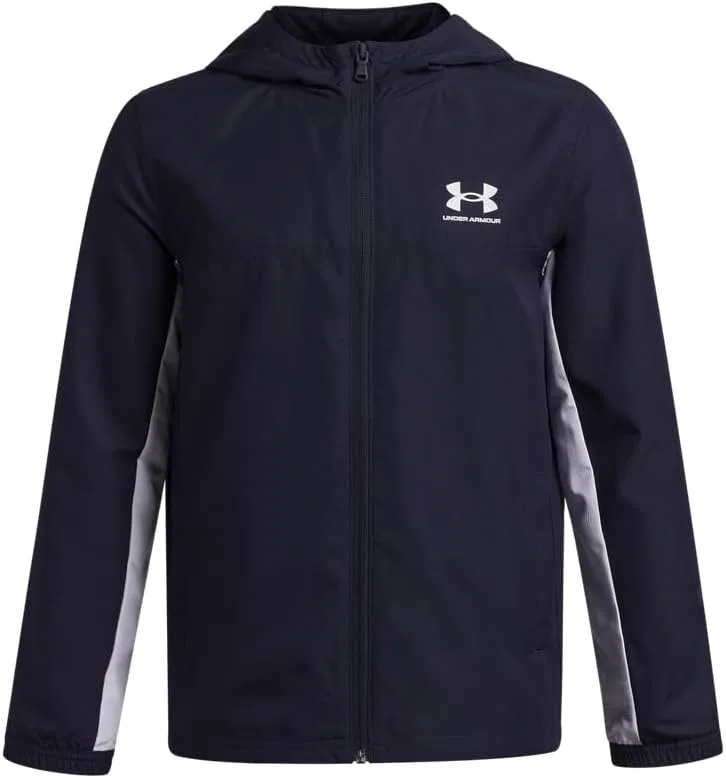 Куртка для мальчиков Under Armour Rival Woven, Midnight Navy/White