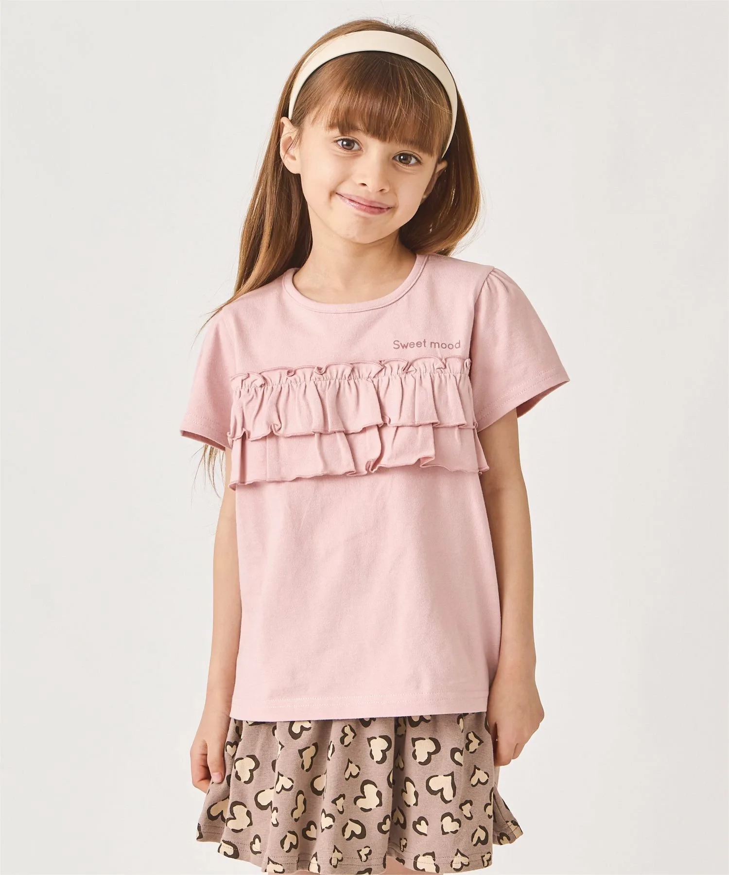 Футболка с оборками Ever Closet, Dusty Pink