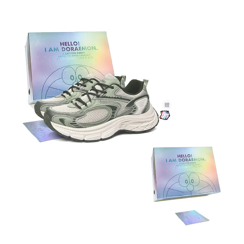 

Doraemon Дораэмон Низкие массивные кроссовки унисекс Dragon Well Green Tea с носками в коробке, цвет Dragon Well Green Tea[Box]+Socks