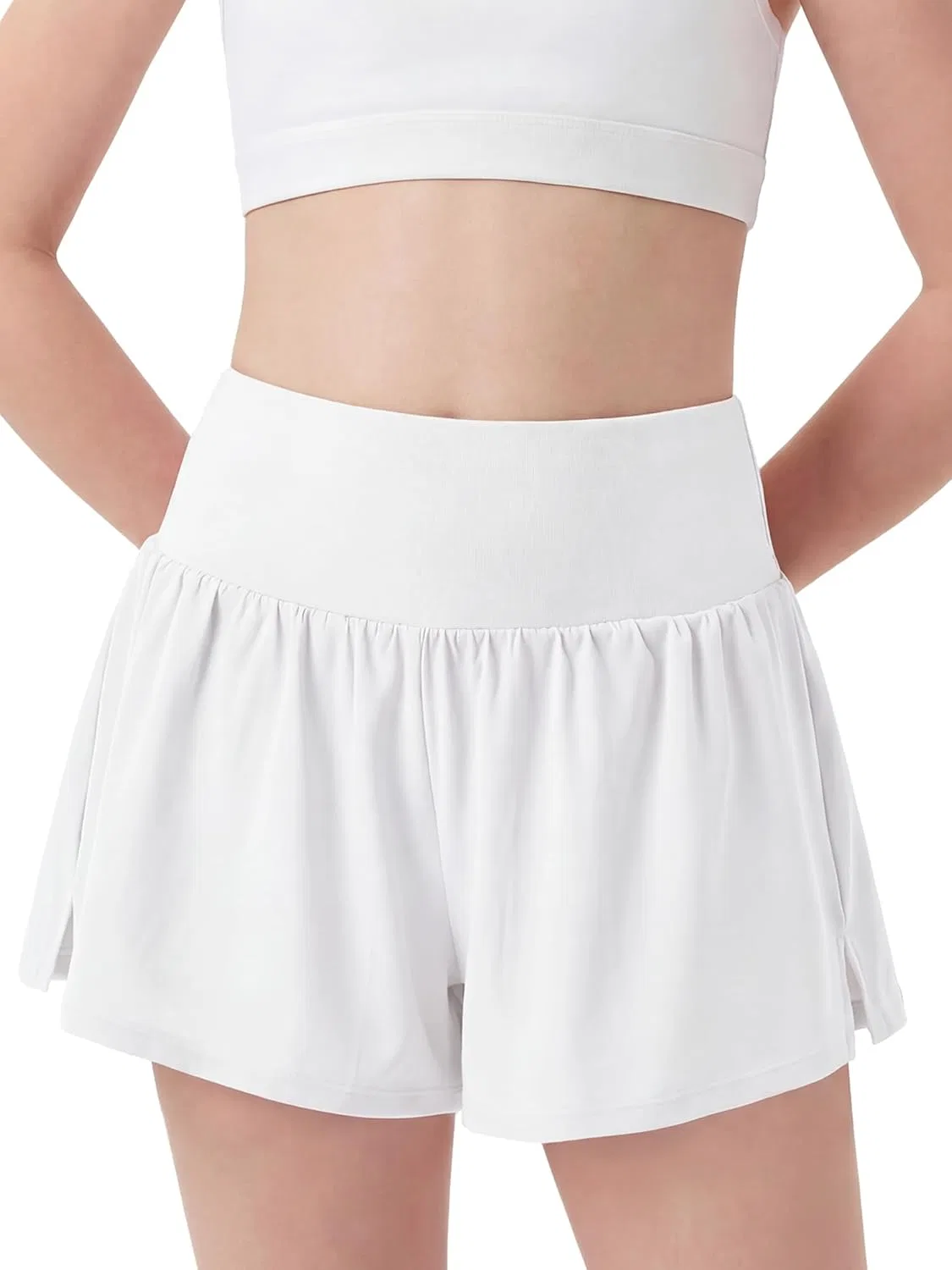 Шорты для девочек athletic flowy butterfly с карманами Stelle, White