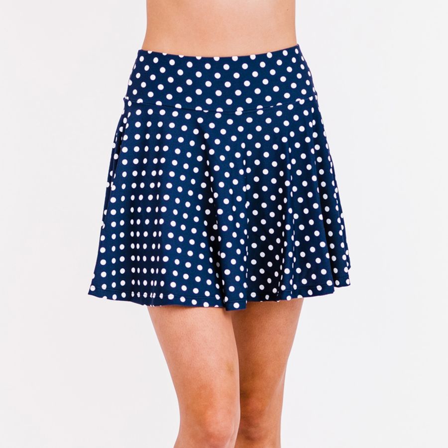 

Купальник-танкини Maya: верх со съемными чашечками и плавки Calypsa, Navy polka dot