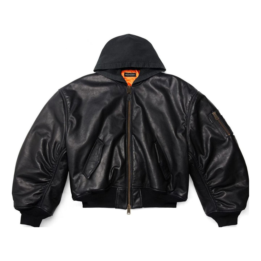 

Куртка Balenciaga Hooded Bomber Jacket 'Black', черный