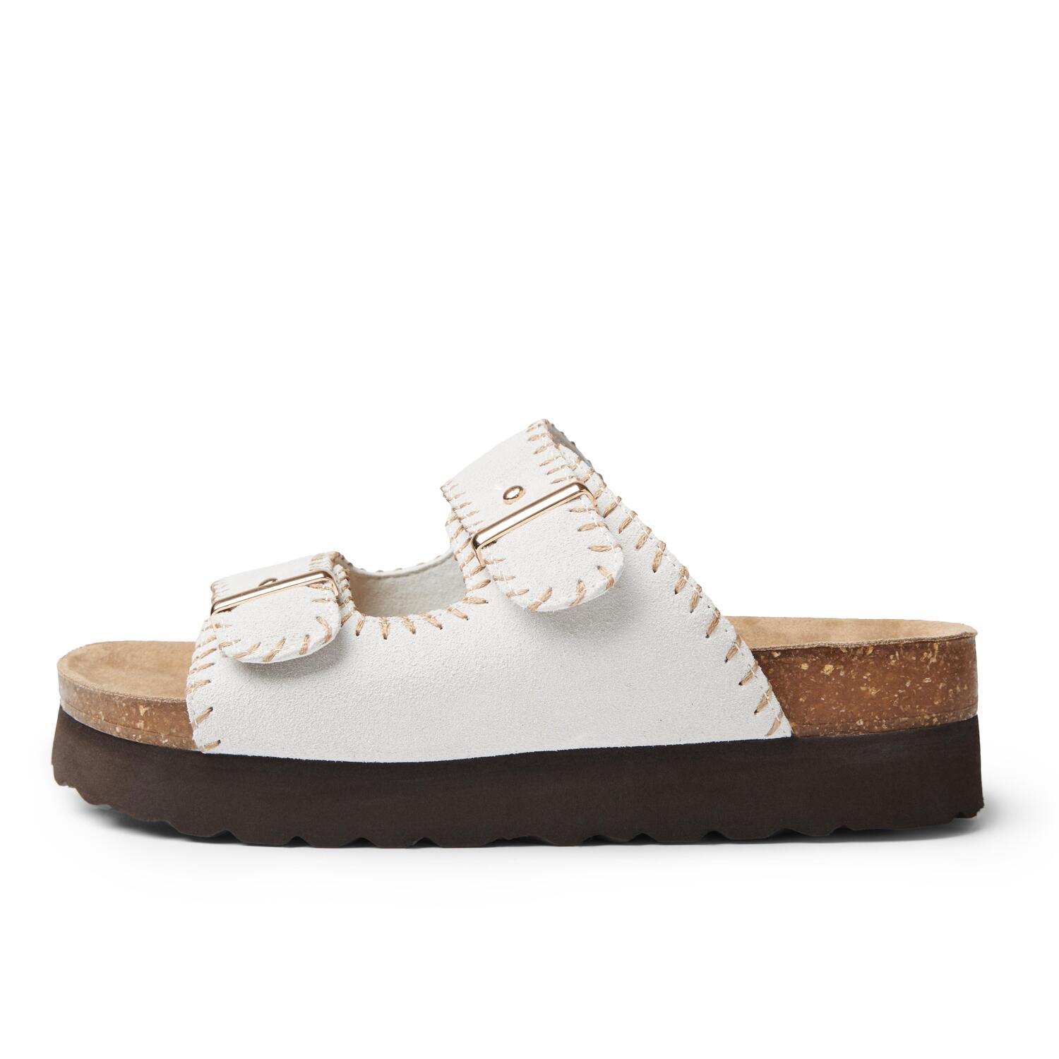 TOOMANYSHOES Женские слайдеры экрю, цвет Ecru