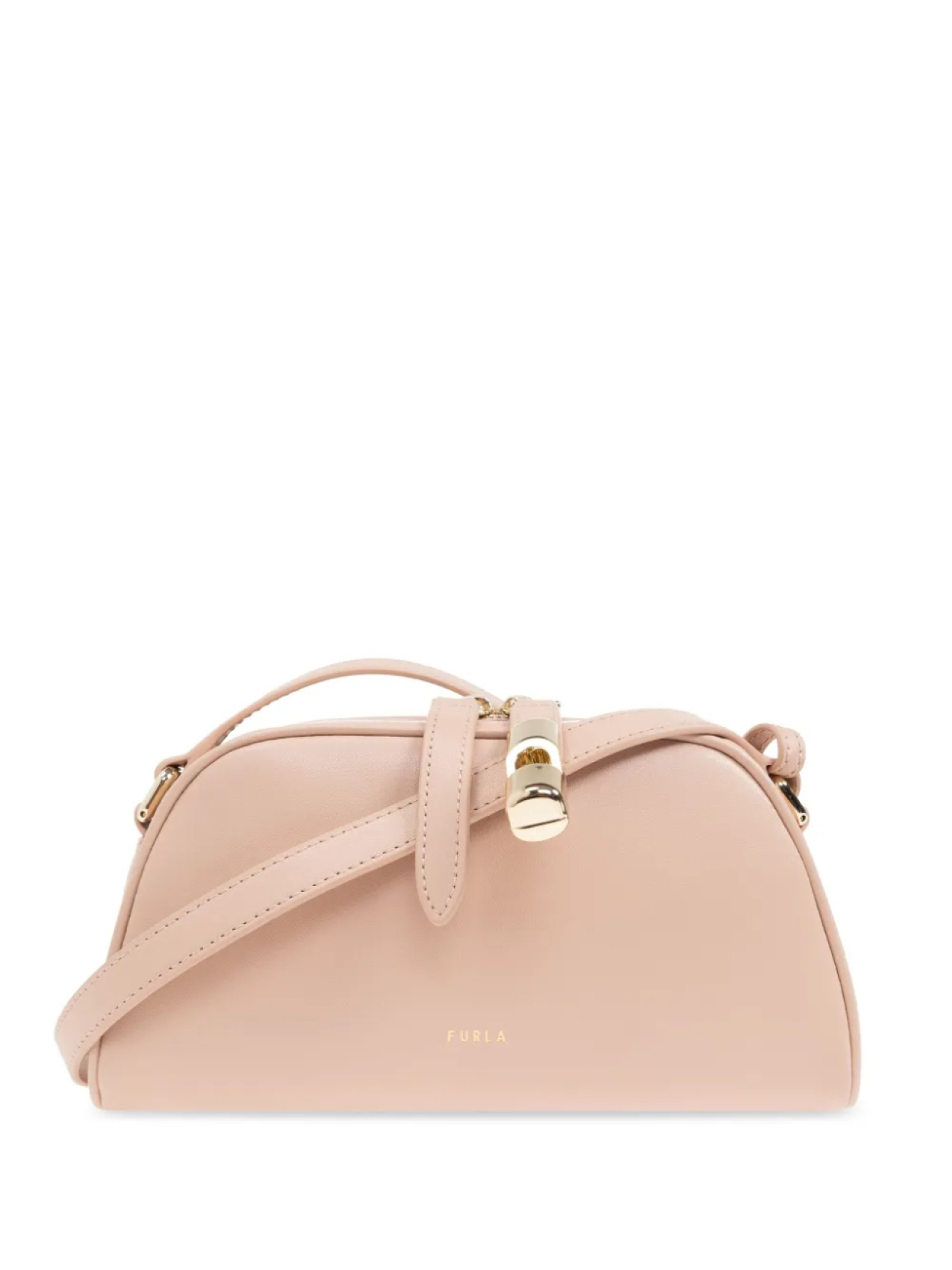 

Кожаная сумка через плечо Furla, розовый
