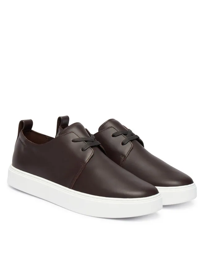 Calvin Klein Кроссовки Hybrid Clean Cup Derby Lth HM0HM02011 темно-красные — фото 2