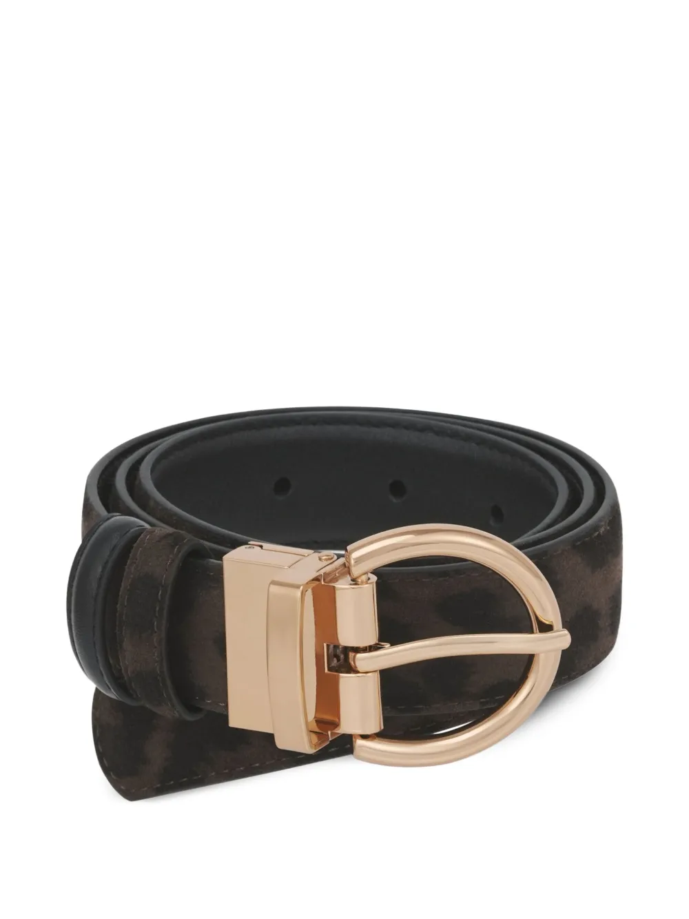 

Ремень с анималистичным узором Potamy, коричневый