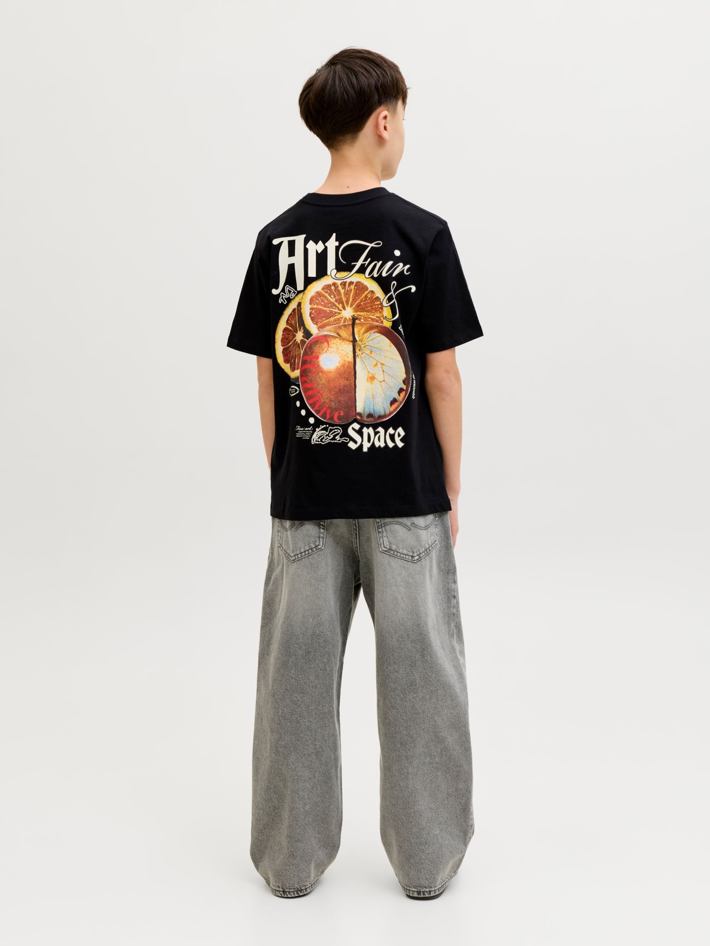 Jack & Jones Junior Багги джинсы 'JJIRON JJORIGINAL' в сером дениме — фото 4