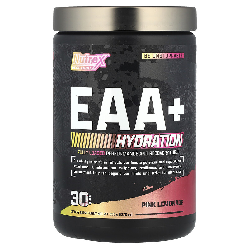 

Nutrex Research, EAA + Hydration, розовый лимонад, 390 г (13,76 унции)