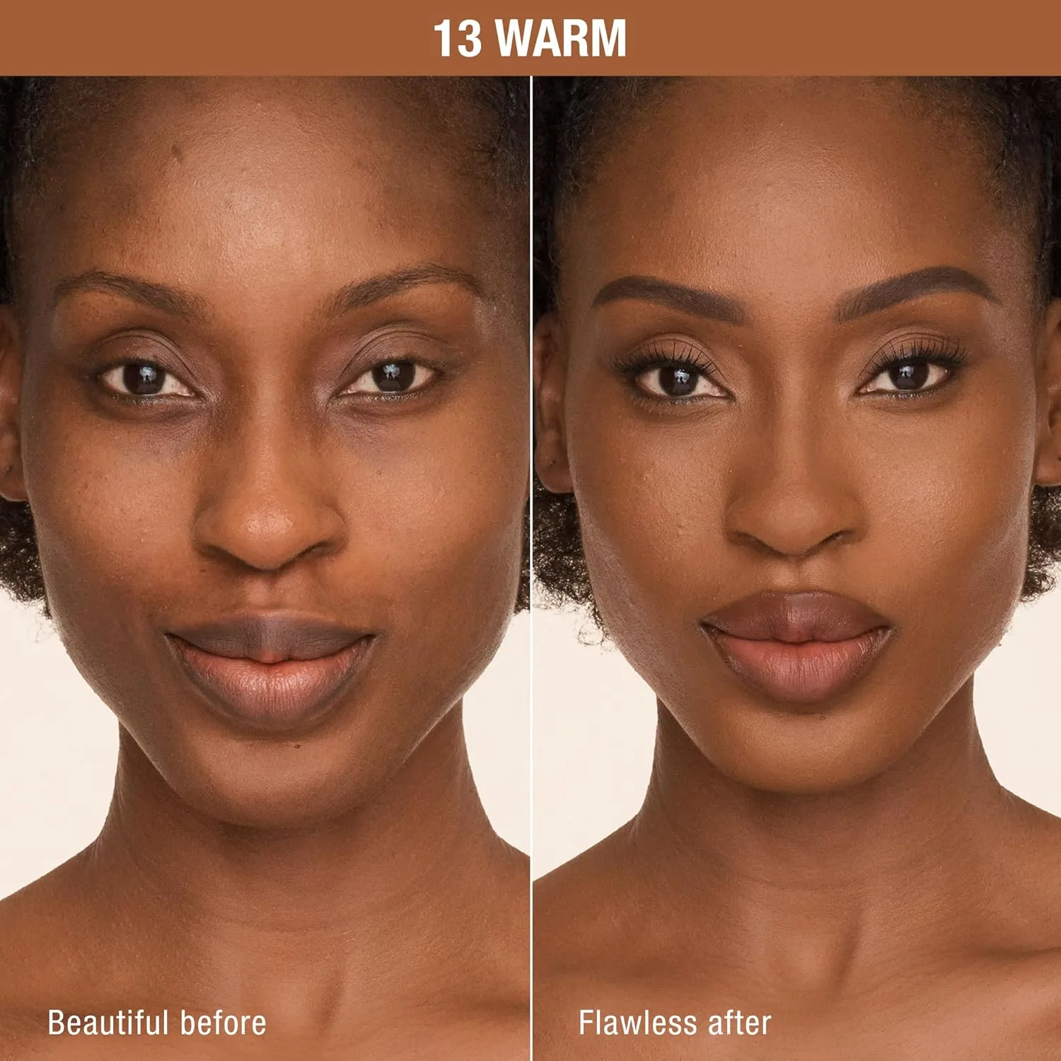 Charlotte Tilbury Airbrush Flawless Matte Foundation - тональная основа с полным покрытием и натуральным матовым финишем, выравнивает и скрывает поры, водостойкая и устойчивая к переносу, 13 Warm - Deep with warm undertones — фото 2