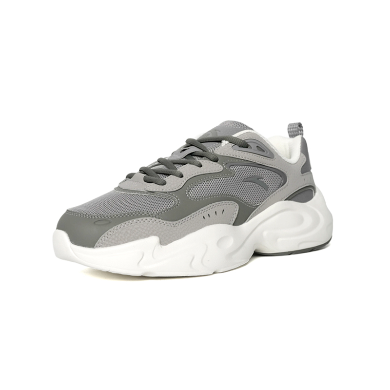 ANTA Кроссовки Planet Low top Casual Chunky мужские, прочные, цвет Gray/Cosmic Gray/Dove Gray — фото 4