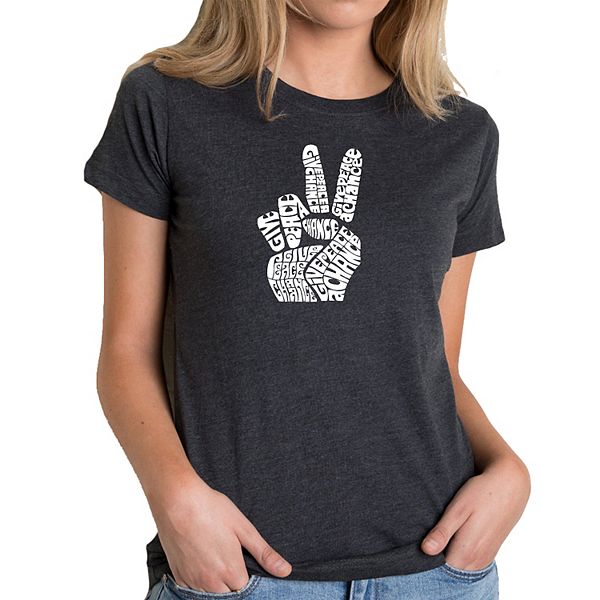 

Футболка женская Peace fingers с принтом La Pop Art, Black, Черный, Футболка женская Peace fingers с принтом La Pop Art, Black