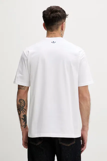Футболка хлопковая Regular Fit Adidas Originals, белый — фото 3