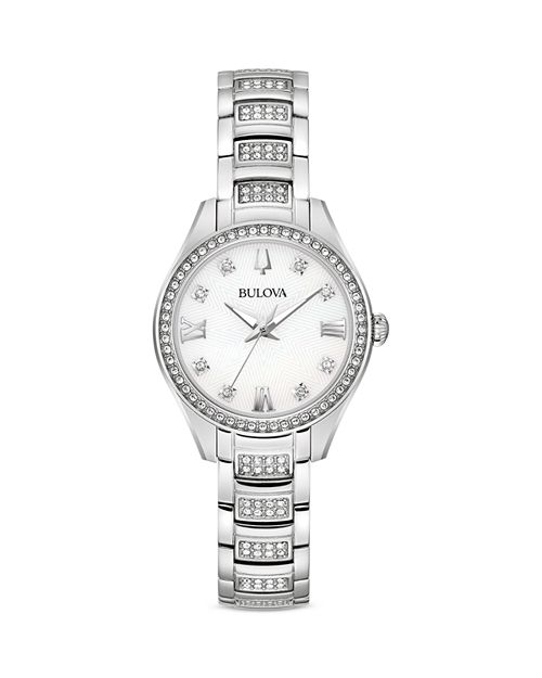 

Хрустальные часы, 28,5 мм Bulova, цвет White