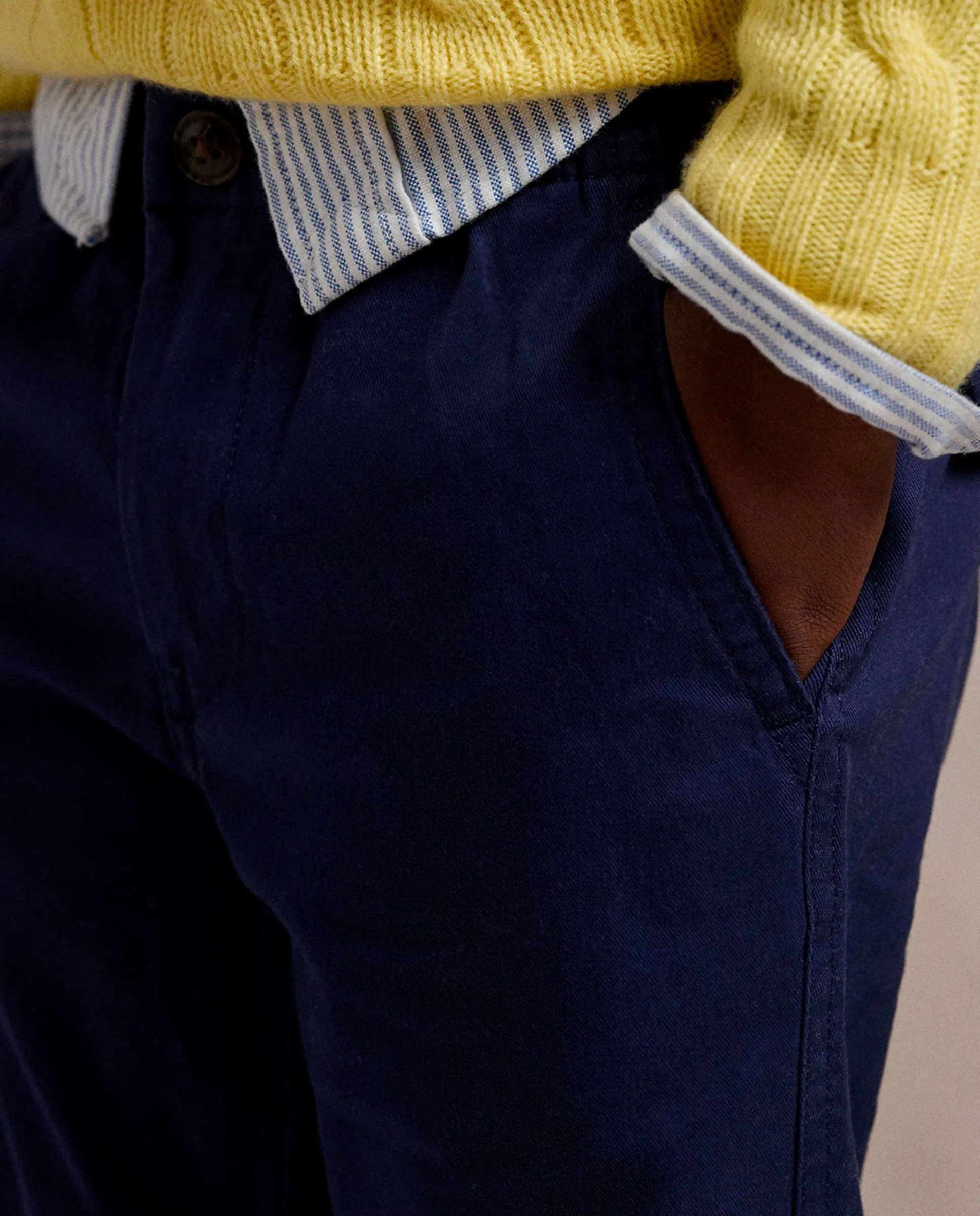 Хлопковые детские чиносы с эластичной талией Polo Ralph Lauren, темно-синий — фото 4