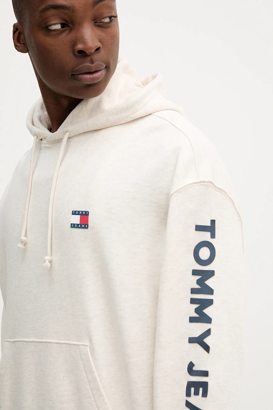 

Хлопковая толстовка Tommy Jeans, бежевый