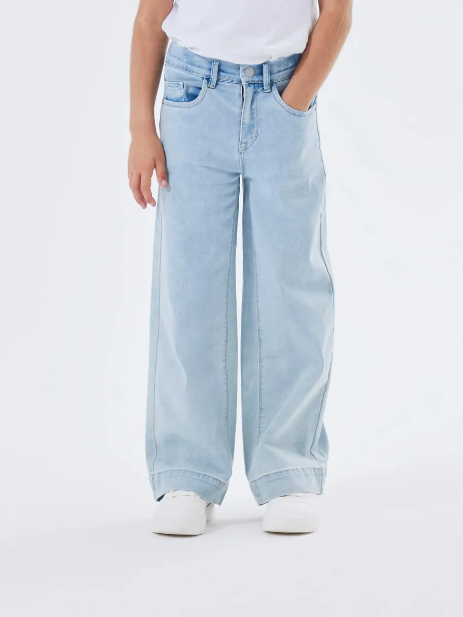 

Name It Широкие джинсы "NKFROSE HW WIDE JEANS 1356-ON NOOS", голубой