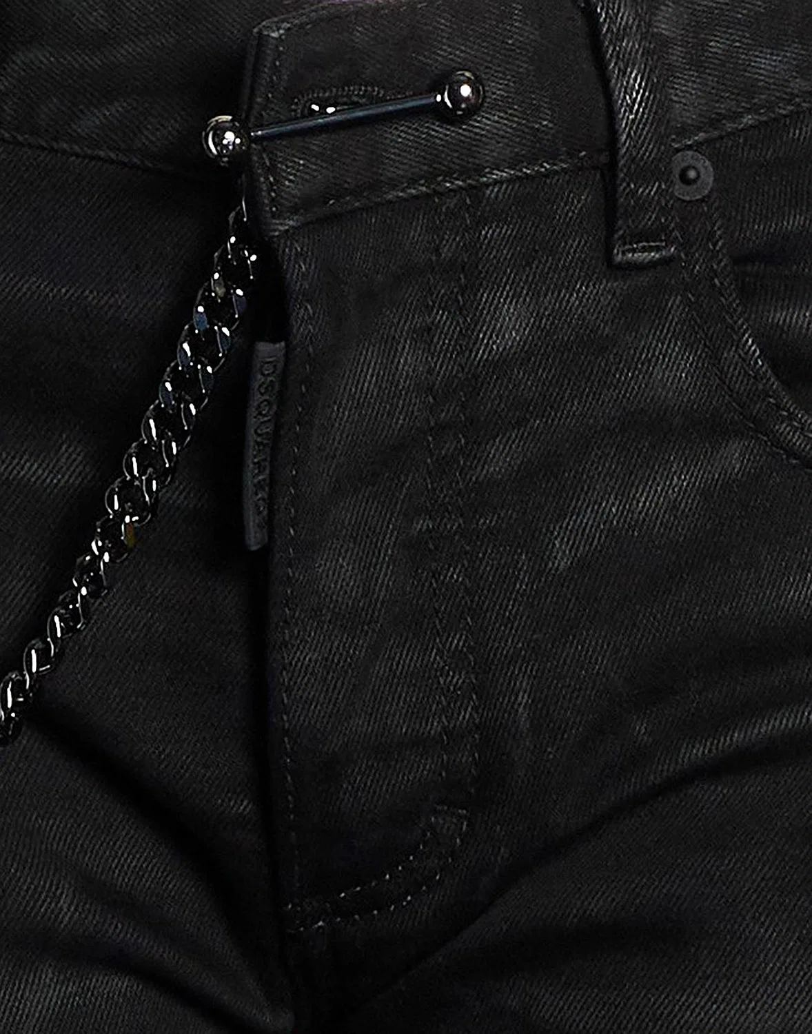Джинсы зауженные DSQUARED2 черные — фото 4