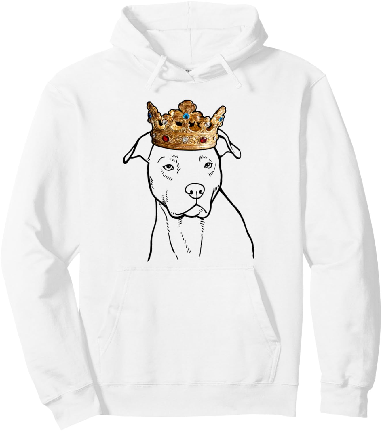 

Толстовка, Американский питбультерьер в толстовке с короной Miller Sye, белый