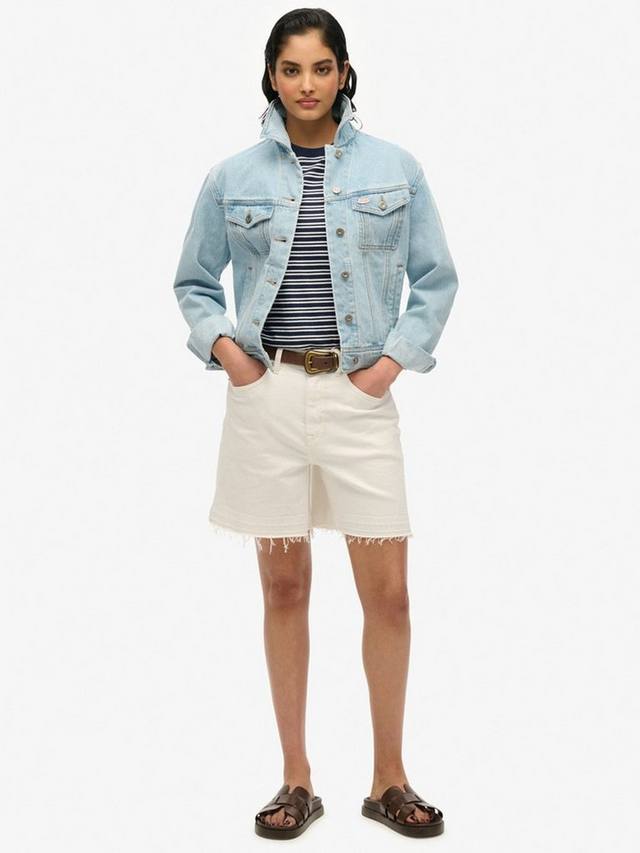Футболка Essential Logo Stripe из чистого органического хлопка Superdry, Richest Navy — фото 3